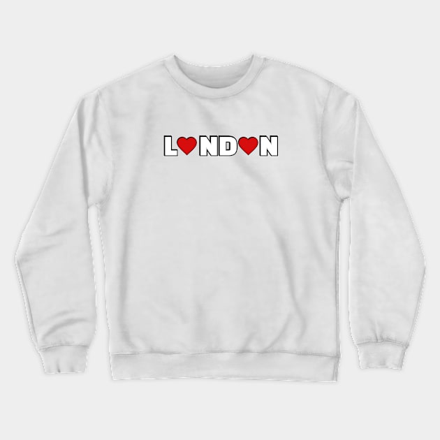 I love London hearts Crewneck Sweatshirt by brightnomad